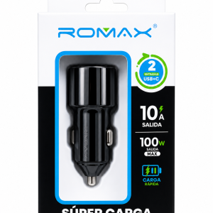 CARGADOR DE AUTO ROMAX TCC0570 10AMP/ 100 WATTS